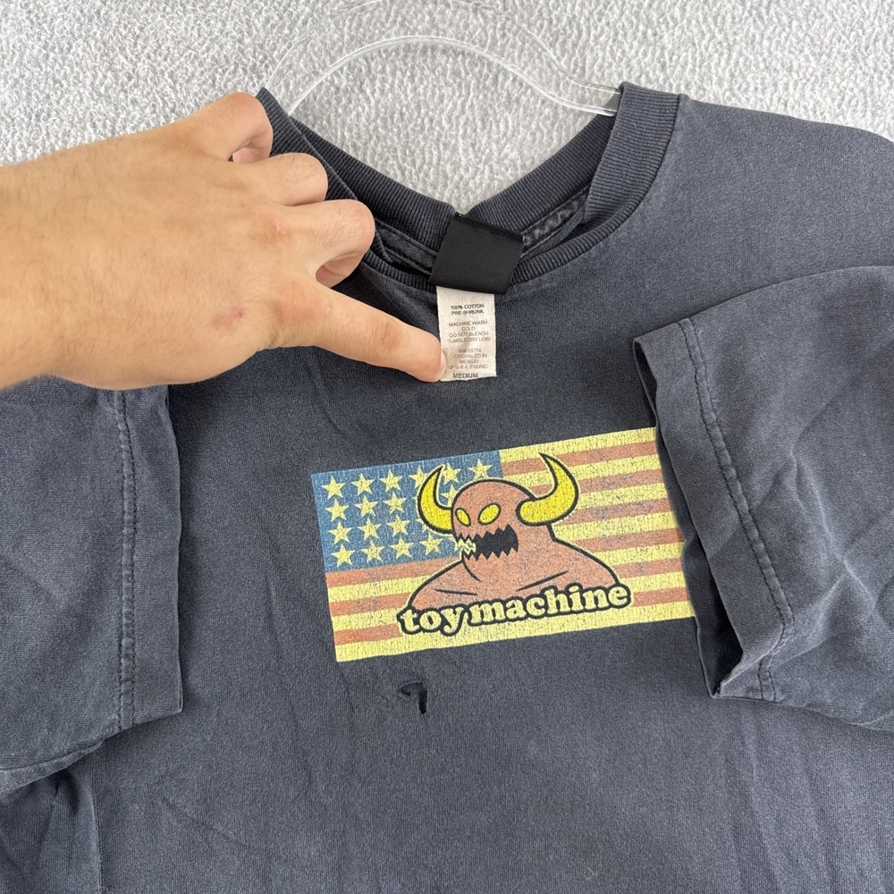 Vintage‎ 90s Toy Machine Skateboards Monster Flag Tum Yeto Size M Long Sleeve